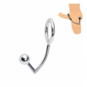 Anal Bead Butt Plug Paslanmaz Çelik Prostat Uyarıcı Anal Boncuk ve Metal Penis Yüzüğü