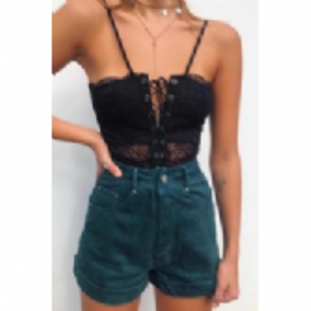 Dantel İşlemeli Siyah Body Gecelik - MS3222