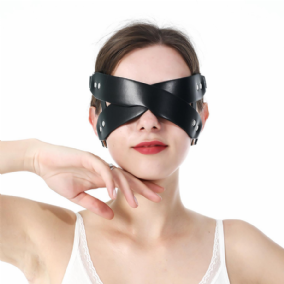 Deri Çapraz Göz Maskesi Ayarlanabilir Harness