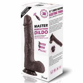 Frank - Isıtmalı İleri Geri Hareketli ve Rotasyonlu Gerçekçi Damarlı Zenci Yapay Penis Vibrator