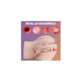 Premium Ass Masturbator Iva - Realistik Anal Vajinal 2 in 1 Titreşimli Suni Kalça Vajina