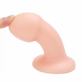 ultra Realistik Dokulu Vantuzlu Anal Butt Plug 9.5 CM - Ten Rengi