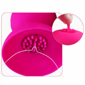 USB Şarjlı Su Geçirmez Güçlü Titreşimli Göğüs ve Klitoris Uyarıcı Dil Vibratör